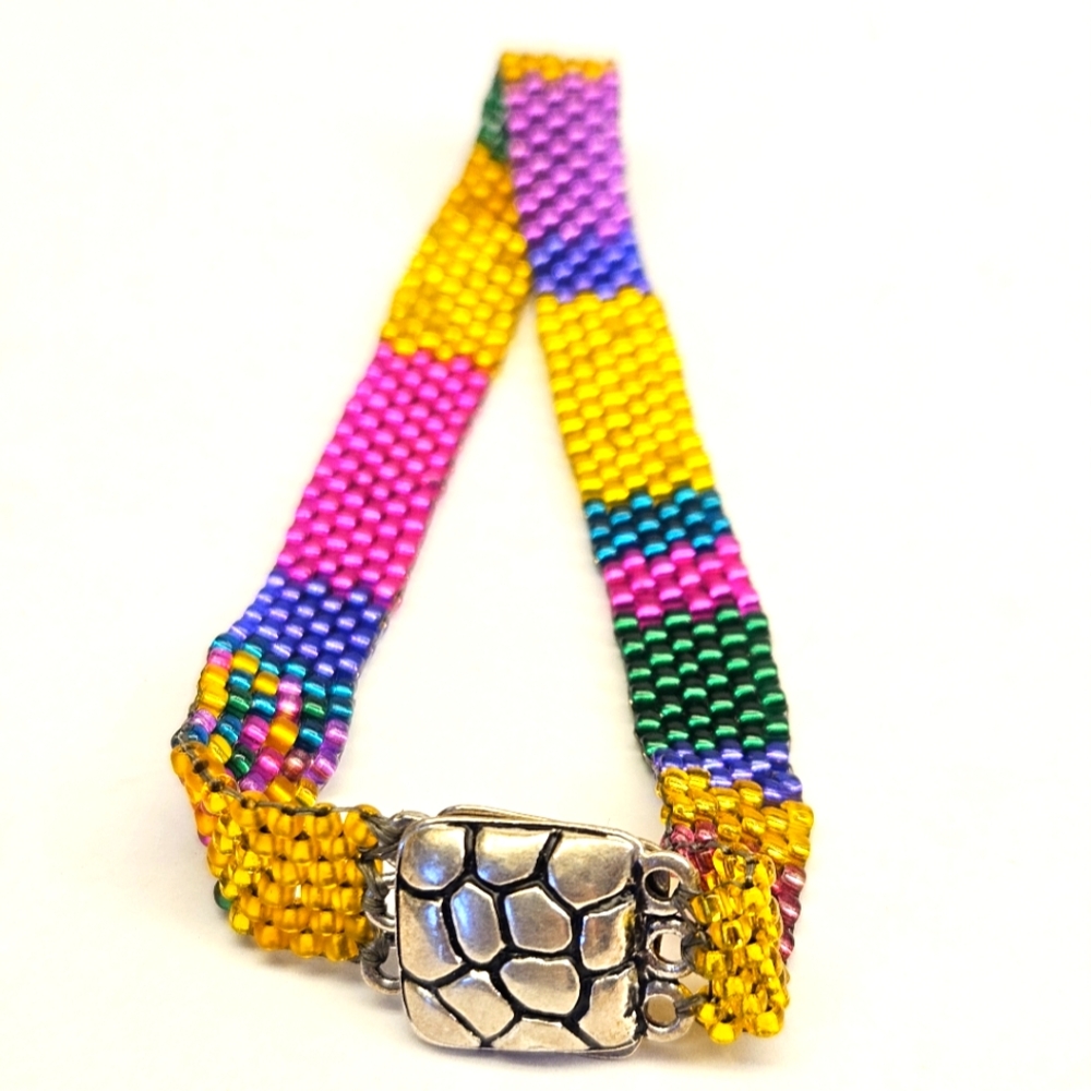Handmade Colorful Seed Bead Bracelet - Picture 5 of 5